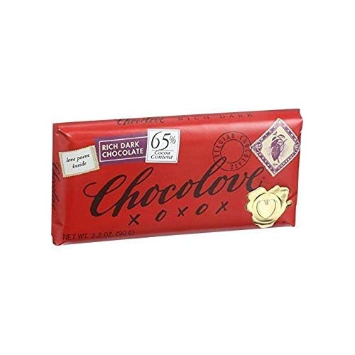 Chocolove Premium Chocolate Bars Dark (65%) Rich Chocolate 3.2-Ounce Bars (Pack of 12) ( Value Bulk Multi-pack)