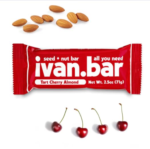 Protein Packed Energy Snack Bar | Provides Healthy Energy | Vegan All Natural Ingredients | Soy Dairy &amp Gluten Free (Tart Cherry - 12-2.5 Oz. Bars)