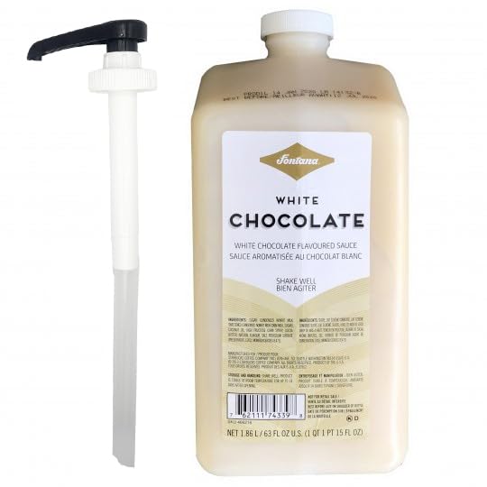 Fontana White Chocolate Mocha Sauce (63 oz 2 Pack) – Premium White Chocolate Flavoring for Coffee Lattes Desserts &amp Baking – Includes Dispensing Pump for Easy Use – Kosher Certified – By Dr. Va