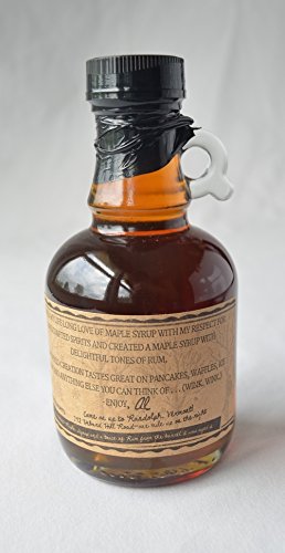 Set of Four Pure Vermont Maple Syrup - Bourbon Rum Ghost Pepper and Smoked - in Glass Jugs