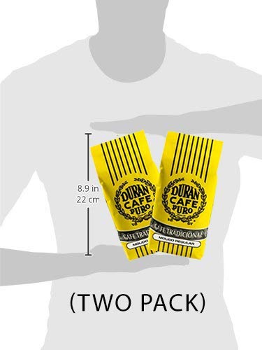 Cafe Duran (Two Pack) Cafe Tradicional - Best Panama Coffee - Regular Ground 1 Pound/425g