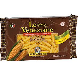 Le Veneziane - Italian Tubetti Rigate Pasta [Gluten-Free] (4)- 8.8 oz. Pkgs