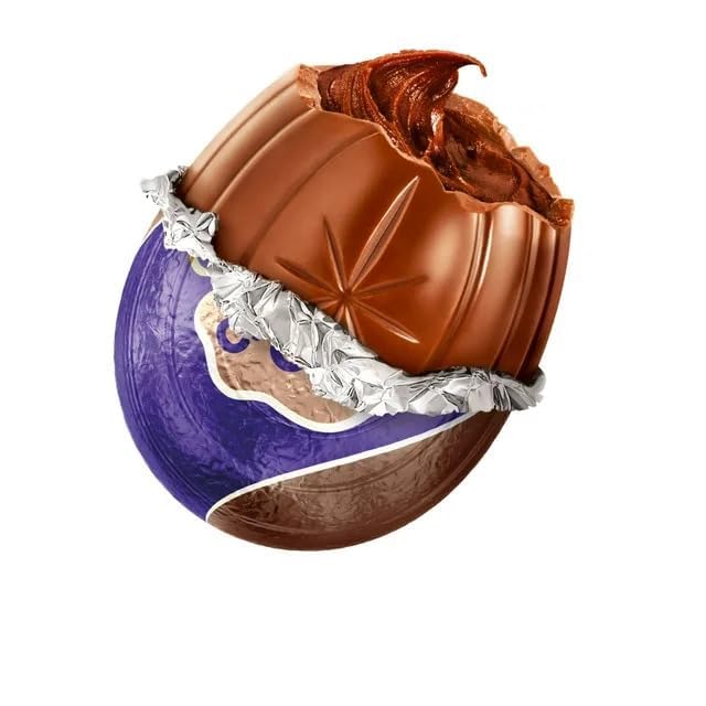 Easter Eggs Milk Chocolate Candy - Chocolate Creme Center - Individually Wrapped - Ideal For Easter Basket Office Candy 48 Eggs 1.2oz
