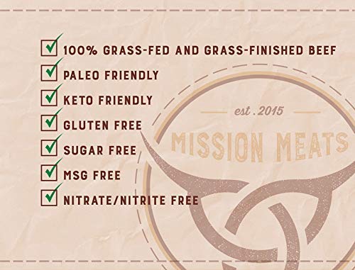 Mission Meats Kids Beef Sticks 100% Grass Fed Healthy Snacks for Kids Zero Sugar 9g Protein per Serving Gluten &amp Nut Free Individually Wrapped Mini 0.5oz (72ct Bag)
