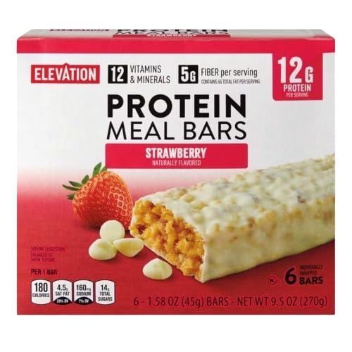 2-PACK Irresistible Delicious Strawberry Protein Meal Bars! Soft &amp Chewy Yogurt-Covered 12g Protein! Fuel Your Day with This 12-Pack of Pure Bliss!