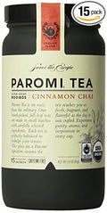 PAROMI TEA Cinnamon Chai Tea Full-Leaf 15-Count Tea Sachets 1.6 oz Bottle by Paromi Tea