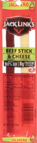 Jack Link's Beef and Cheese Snack Jalapeno Sizzle Jalapeno1.2 Ounce (Pack of 16)