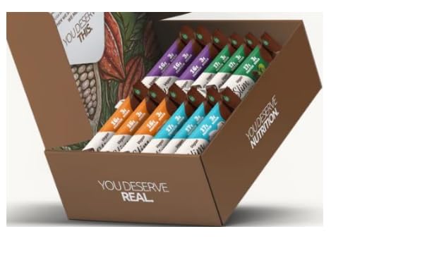 Variety Pack – Slim High Protein Bars 12 Count (16–17g Protein 3g Sugar High Fiber Low Net Carbs) – Gluten-Free Dairy-Free Kosher Flavors Include Peanut Butter Chocolate Mint Brownie Truffle