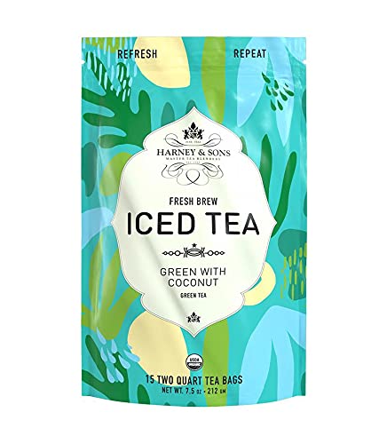 Harney &amp Sons Organic Green with Coconut Fresh Brew Iced Tea 15 Count