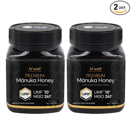 (Pack of 2) Hi Well Premium Manuka Honey Certified Monofloral UMF 10+ MGO 261+ 1kg