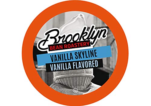 Brooklyn Beans Flavored Coffee Pods Compatible with K Cup Brewers Including 2.0 Vanilla Skyline 24 Count