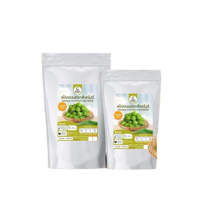เชฟจ๋า Traditional Thai Purple Sweet Potato Pancake Mix – Authentic Chewy Singapore-Style Pancake Flour Blend – Easy-to-Prepare Tropical Snack (1000g)
