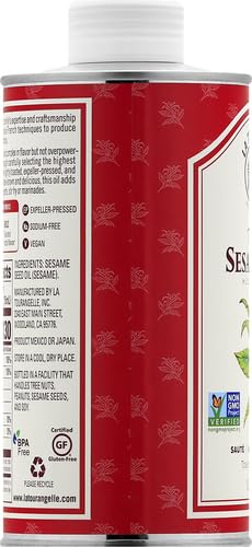 La Tourangelle Toasted Sesame Oil Great for Cooking Add to Noodles Stir-Fry Vegetables Vinaigrettes and Marinades 16.9 Fl Oz (Pack of 2)