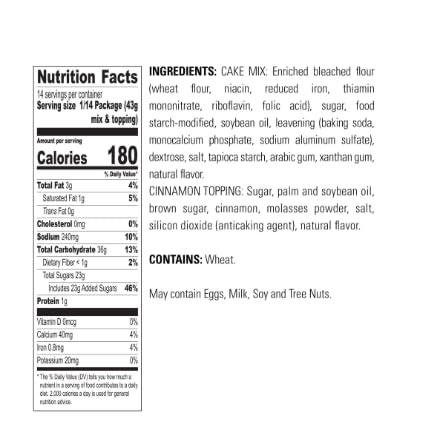 Cinnamon Swirl Cake Mix 3 Pack - 14 oz Pouches with 3 Cake Topping Pouches