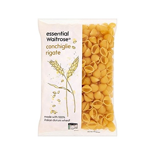 Conchiglie Rigate essential Waitrose 500g - Pack of 2