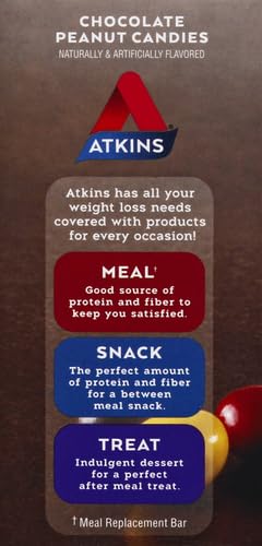 Atkins Endulge Chocolate Peanut Candies Dessert Favorite 0g Sugar 20 Count