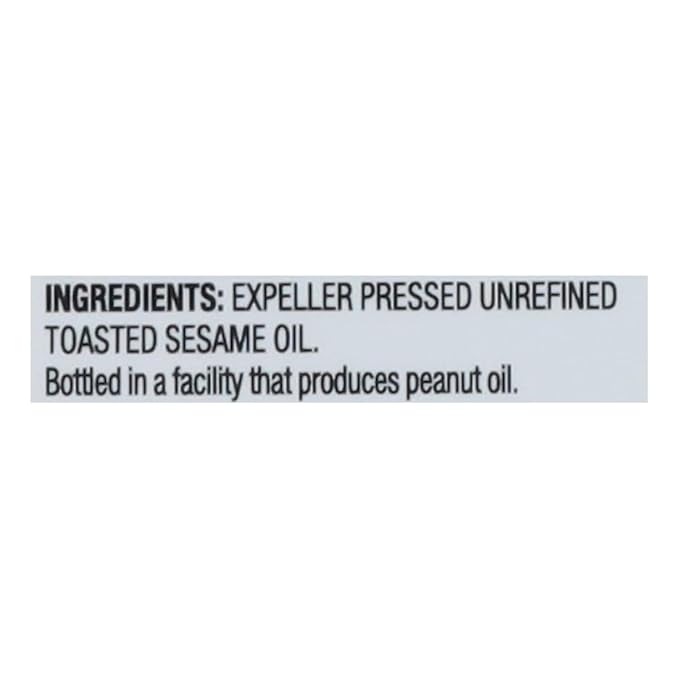Spectrum Culinary Toasted Sesame Oil Unrefined 16 oz (Pack of 12)