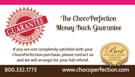 ChocoPerfection 1.8 oz. Sugar Free Dark Chocolate Bars - No Maltitol - Box of 12 Bars