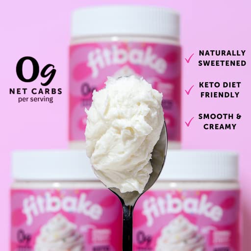 FitBake Chocolate Cake Baking Mix and Vanilla Frosting Bundle | 0g to 2g Net Carbs Per Serving | Keto Friendly Low Carb Food | Naturally Sweetened Keto Snacks | Gluten Free Desserts | No Added Sugar