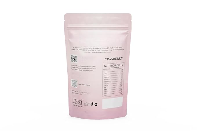 Generic Premium Dried Cranberry Reserve Ready to Eat Snack | 100% Clean with No Added Preservatives | No Added Refined Sugar - 250g