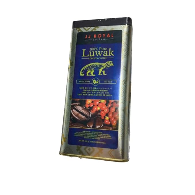 100% Pure Robusta Kopi Luwak JJ Royal Coffee Beans - 100gr