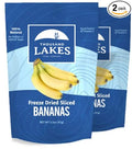 Thousand Lakes Freeze Dried Fruit - Sliced Bananas 2-pack 3.2 ounces (6.4 ounces total) | No Sugar Added | No Oils or Fat | 100% Fruit