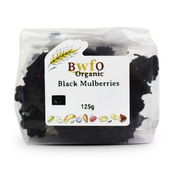 Buy Whole Foods Organic Black Mulberries (125g)