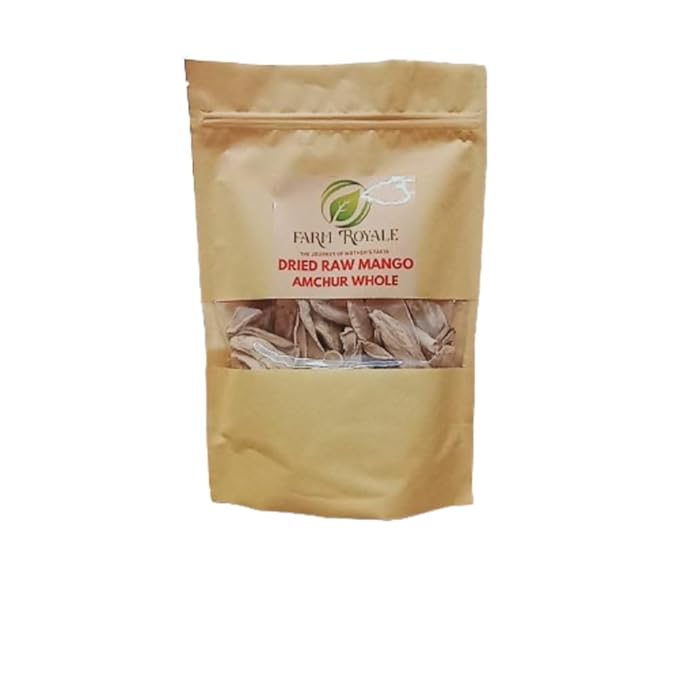 Farm Royale Dried Raw Mango/Amchur Whole-1 k.g.||100% Pure and Natural||Shudh||Handpicked Material||Export quality