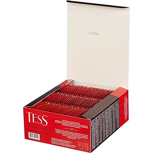 Tess Pleasure Black Tea Lemon Sorghum Apple Pieces Cornflower Petals Rose Hips 100 Pcs
