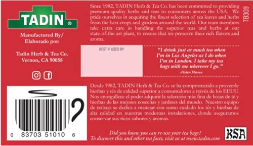 Tadin Bronco Herbal Tea Caffeine Free Decaf 24 Tea Bags Per Box Pack of 6