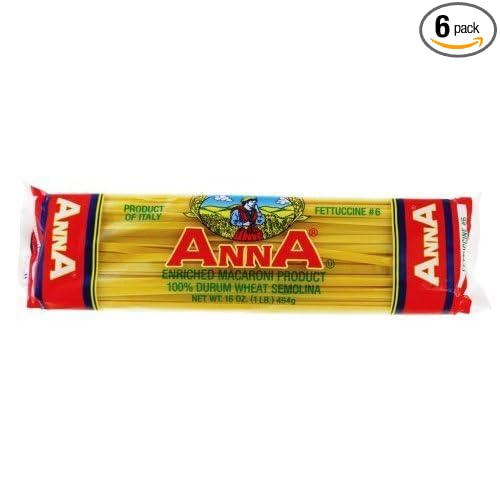 Anna - Italian Fettuccine Pasta No. 6 (6)- 16 oz. Pkgs.