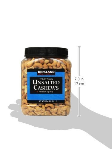 Kirkland Signature Unsalted Cashews 2.5 Lb 2 Pack