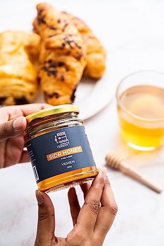 Honoor Premium Honey Bundle – Black Seed Honey 200g + Yemeni Sidr Honey 200g | Raw Unpasteurized Natural Unfiltered Luxury Honey Gift Set