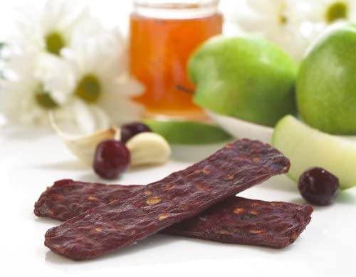 Simply Snackin' - Dried Grass Fed Beef Snacks High Protein Low Calorie Low Sugar Low Carb Low Fat Gluten Free 20 Serving Pack (Orchard Beef with Apples &amp Cherries)