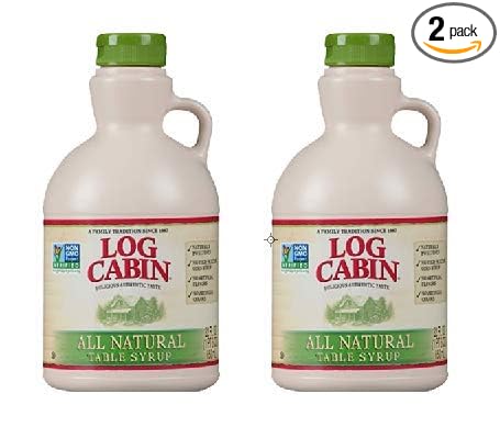 Log Cabin All Natural Table Syrup 22 Oz (Pack of 2)