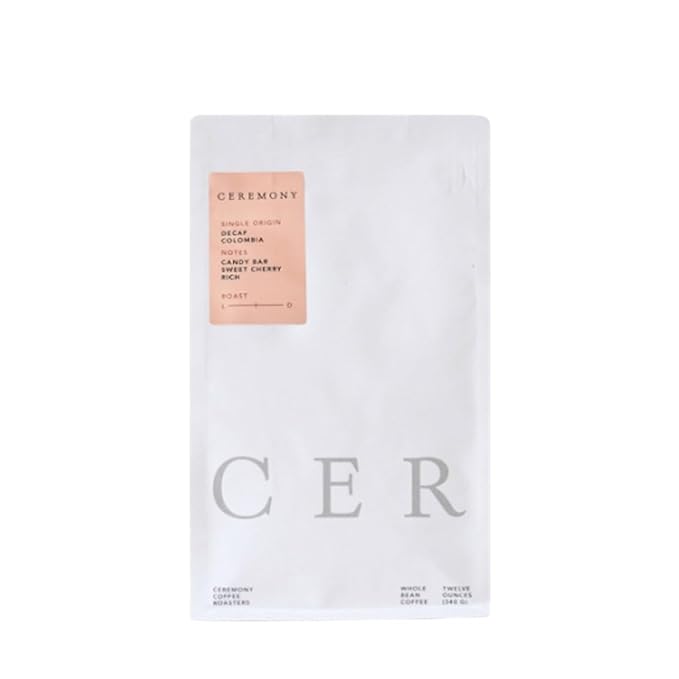 Decaf EA Colombia - Roasted by Ceremony Coffee Roasters - Whole Bean Coffee - 12 Ounce Bag