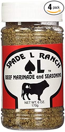 Spade L Ranch Beef Marinade and Seasoning 6 Oz. (4 Bottles 6 Oz)