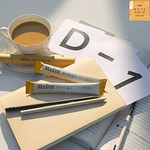 Maxim White Gold Instant Coffee Mix 1 Box 100 Sticks