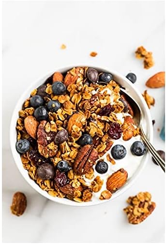 NuTrail Keto Nut Granola Blueberry Cinnamon 2 Pack (22 oz Each 44 oz Total) - Low Carb Grain-Free No Added Sugars No-GMO - Healthy Breakfast Cereal | Gourmet Kitchn/ZiQ clip 1pc