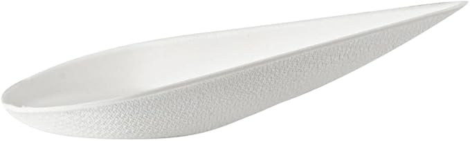 Restaurantware Tasting Spoons - 100 Pack - 4.25 Inch Pulp Safe Home Compostable Teardrop Mini Spoon - Eco-Friendly Sugarcane Bagasse Disposable Utensils for Catering Food Tasting