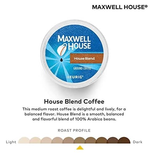 Maxwell House K-Cup Coffee Pods House Blend Medium Roast 12 CT + French Roast Dark Roast 12 CT (Variety Pack)