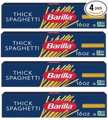 Thick Spaghetti Pasta (Pack Of 4 Boxes) 16 oz. Each