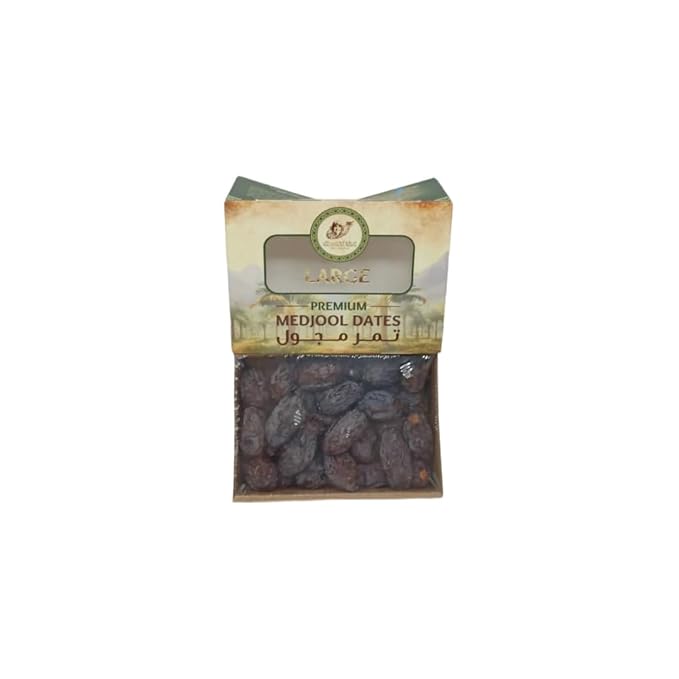 AbuAyash Farms Premium Medjool Dates Large 2lb Box All-Natural Sun-Dried Superfood Non-GMO &amp Gluten-Free Rich Caramel Flavor Perfect for Healthy Baking and Gourmet Snacking