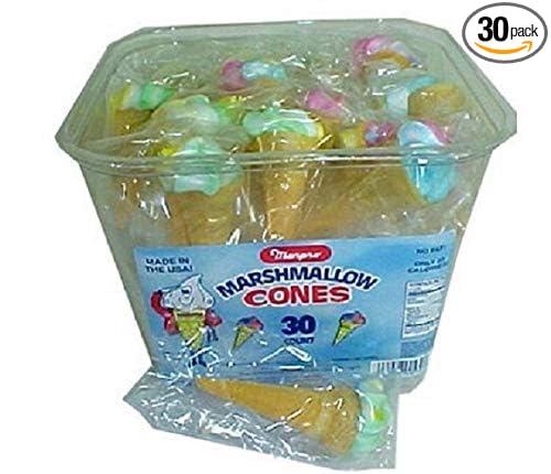 Marpo Yum Yum Marshmallow Cones 30 Count 5 Ounce