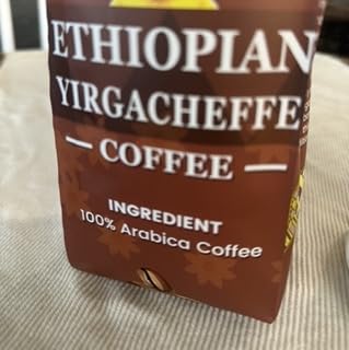 ETHIOPIAN YIRGACHEFFE Whole Beans coffee medium roast single origin100% Arabica natural process specialty Ethiopian coffee 16oz (1 pound)