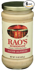 Raos Bacon Alfredo Sauce 15 oz (Pack of 6)