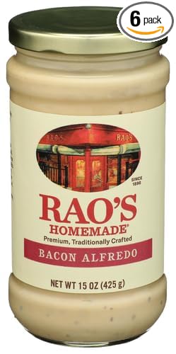 Raos Bacon Alfredo Sauce 15 oz (Pack of 6)