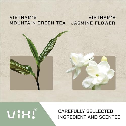 VIXI Jasmine Green Tea Loose Leaves 16 Oz Jazmine Flavored Unsweetened Caffeinated 100% Natural from Ancient Leaf Tea Tree Jasmin Scented Green Looseleaf for Hot and Cold Brew