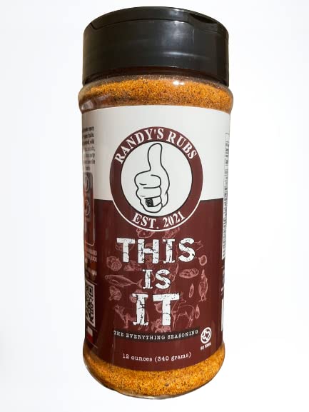 Randy's Rubs Seasoning THIS IS IT The Everything Seasoning GLUTEN FREE SUGAR FREE and NON-DAIRY IT DONT SUCK Y'ALL! (One LARGE 12 Ounce Shaker)