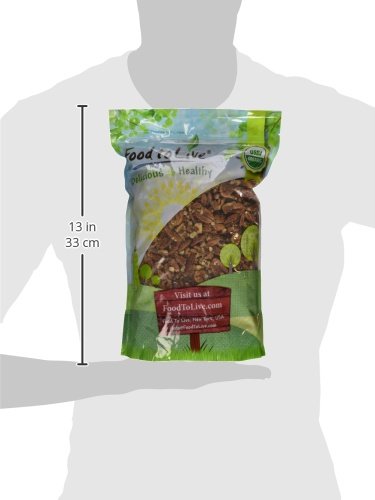 Food to Live Organic Pecan Halves 3 Pounds – Non-GMO Kosher Raw Pecan Nuts Unsalted Vegan Kosher Shelled Sirtfood Bulk. Good source of Calcium and Zinc. Great for Pecan Pie Salads Mixes